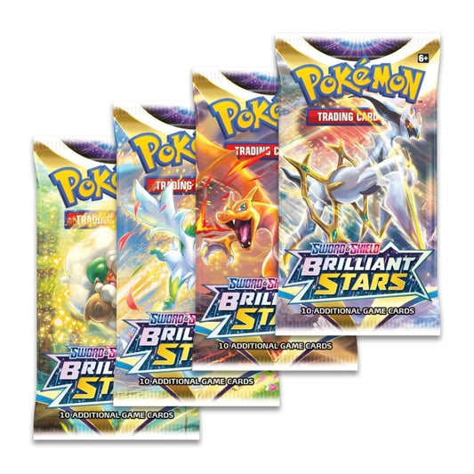 Pokémon TCG: Sword & Shield Brilliant Stars x4 Booster Packs - Artwork Set