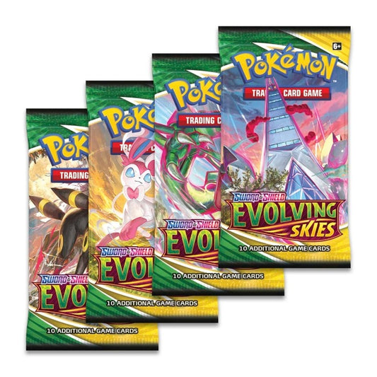 Pokémon TCG: Sword & Shield Evolving Skies Artwork Set - x4 Booster Packs