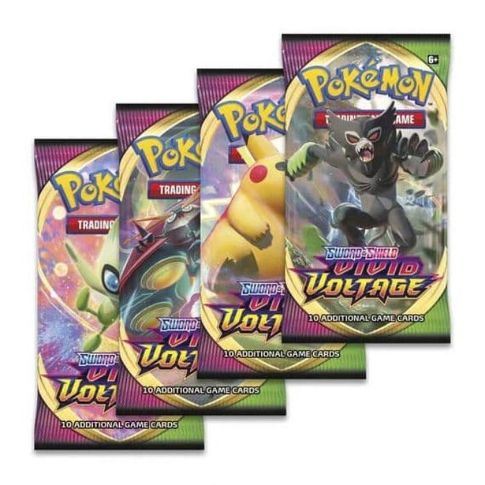 Pokémon TCG: Sword & Shield Vivid Voltage Artwork Set - x4 Booster Packs